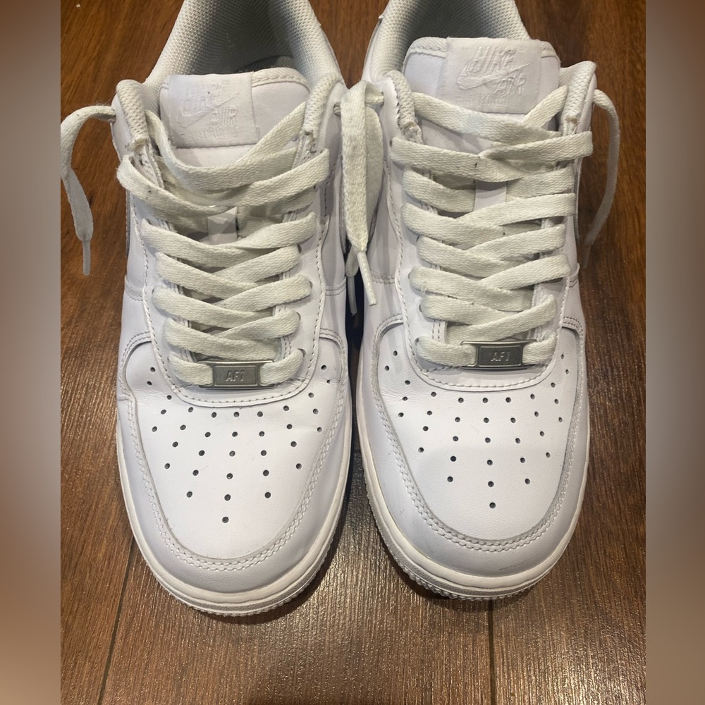 Nike Air Force 1s “white/white”